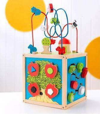 Kidkraft Cubo con laberinto de cuentas de madera 1