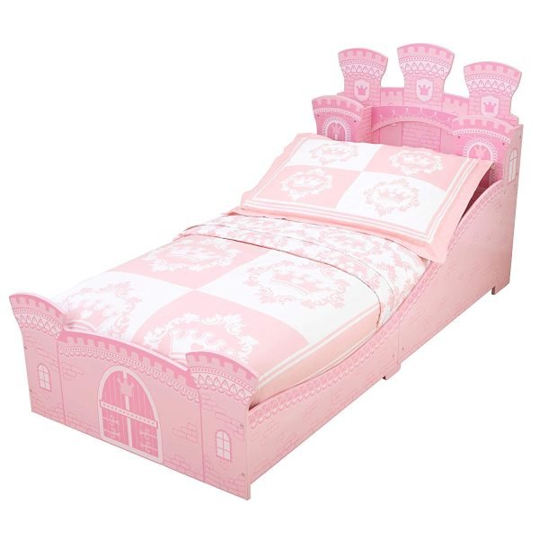 Cama Kidkraft 76278 infantil niña estilo Castillo de princesa de madera 3