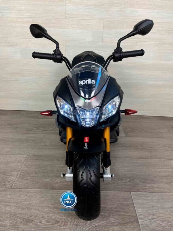 Moto Electrica Aprilia Tuono V4 12V Negra y Gris 6