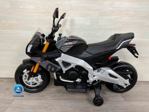 Moto Electrica Aprilia Tuono V4 12V Negra y Gris 7