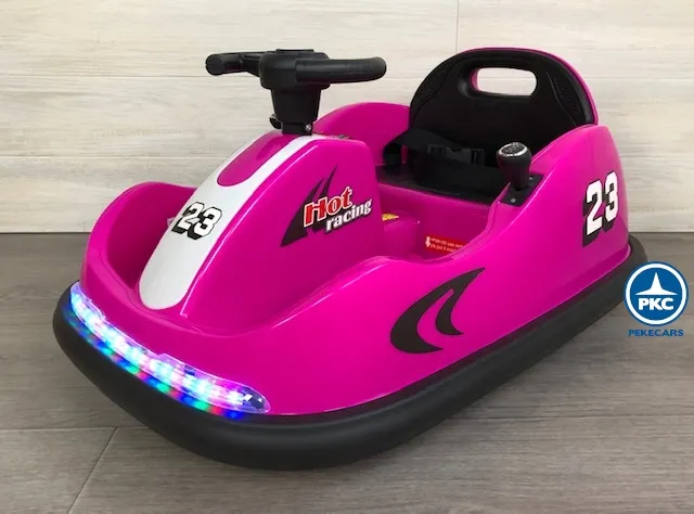 COCHE DE CHOQUES RACING 12V ROSA 1