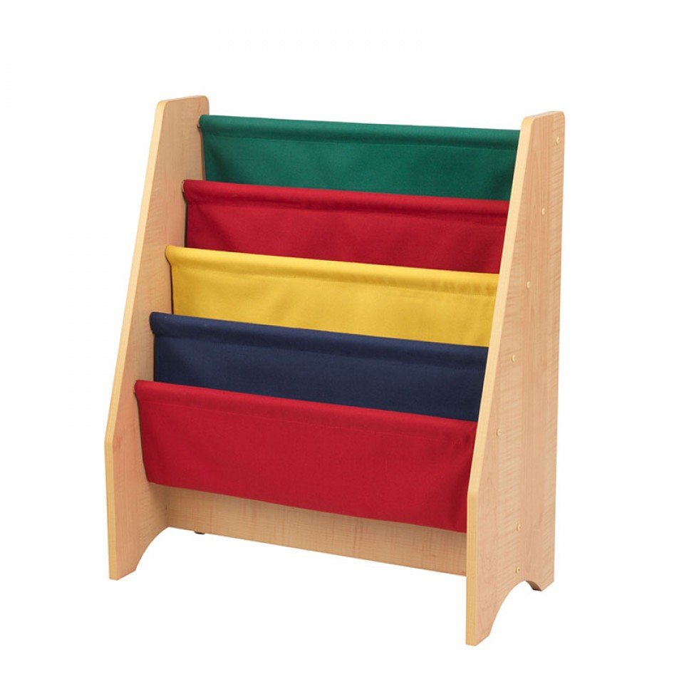 Kidkraft Librero De Madera Y Tela Colores Primarios 2