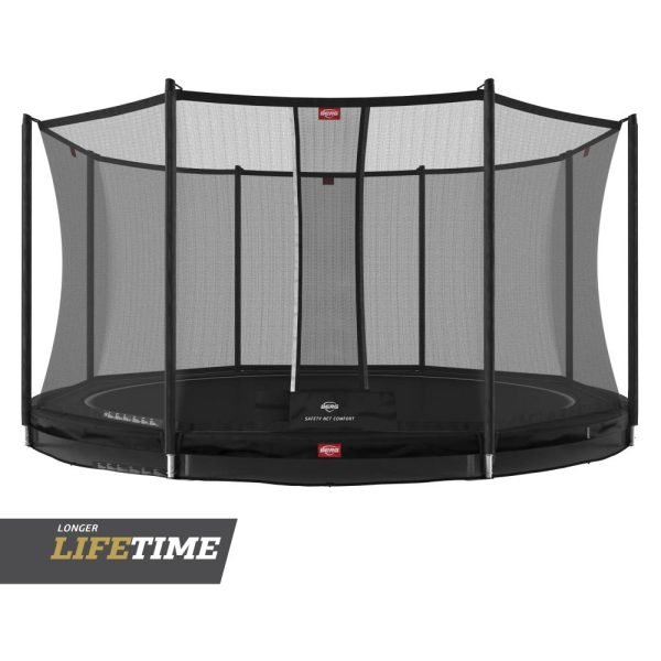 CAMA ELÁSTICA BERG FAVORIT INGROUND 380 BLACK + SAFETY NET COMFORT 3