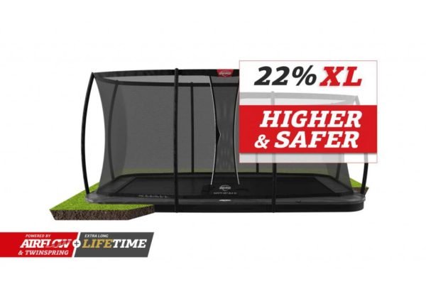 CAMA ELASTICA BERG ULTIM ELITE FLATGROUND 500 GREY + SAFETY NET DLX XL 3