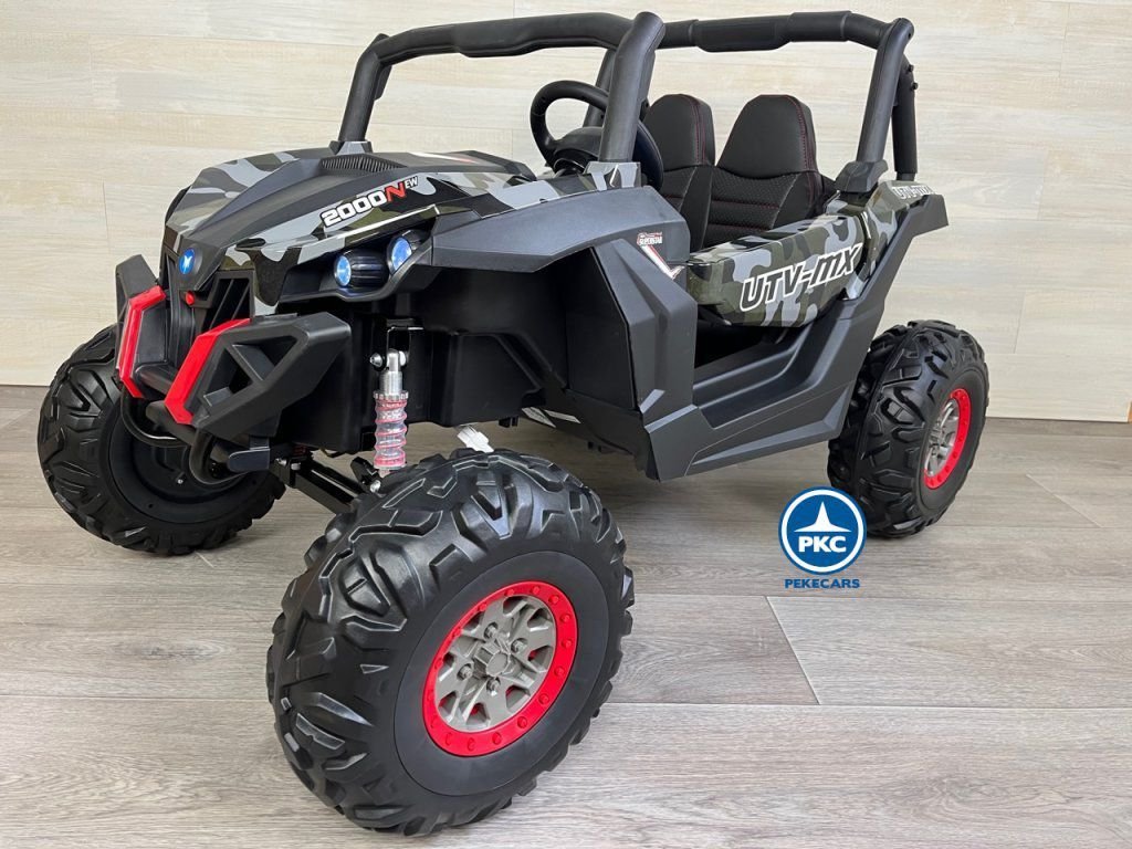 Todoterreno Buggy UTV 4x4 MP4 12V 2 Plazas Verde Camuflaje 1