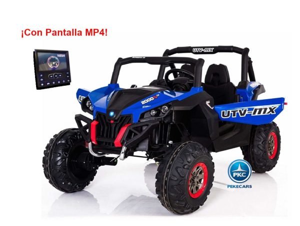 Todoterreno Buggy UTV 4x4 MP4 12V 2 Plazas Azul 3