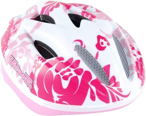 Casco de Bicicleta Deluxe blanco con rosas 3