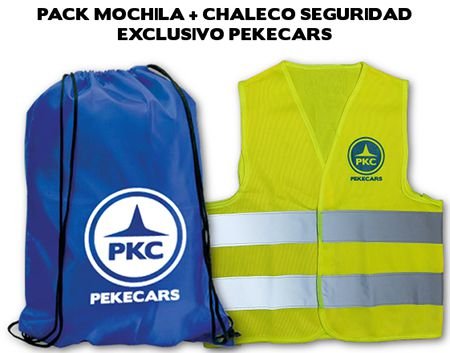 PACK MOCHILA + CHALECO DE SEGURIDAD PEKECARS 2