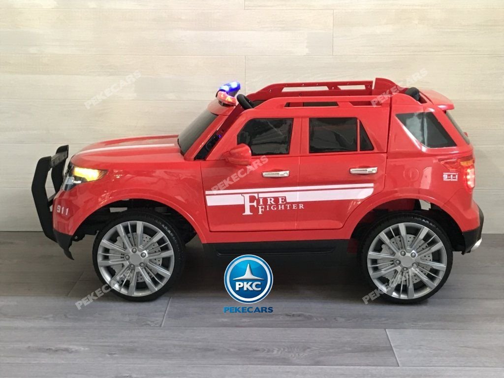coche-bomberos-rojo-003.jpg COCHE ELÉCTRICO JEFE DE BOMBEROS ROJO 12V 2.4G 6