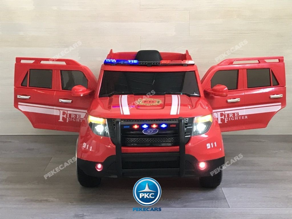 coche-bomberos-rojo-005.jpg COCHE ELÉCTRICO JEFE DE BOMBEROS ROJO 12V 2.4G 8