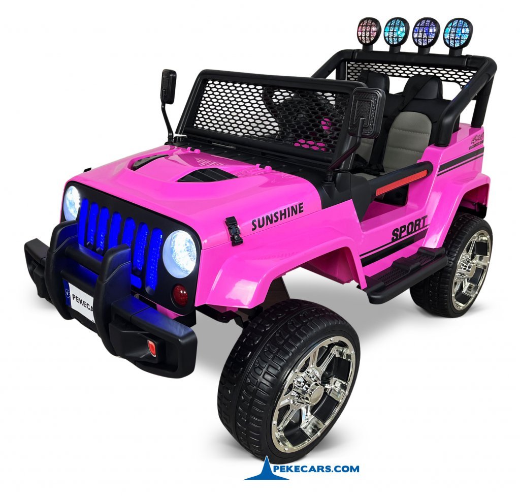 Monster Jeep 4x4 12V Rosa 2