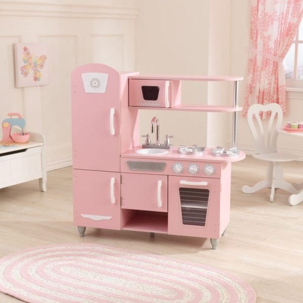 Cocina Vintage Rosa y Blanca Kidkraft 4