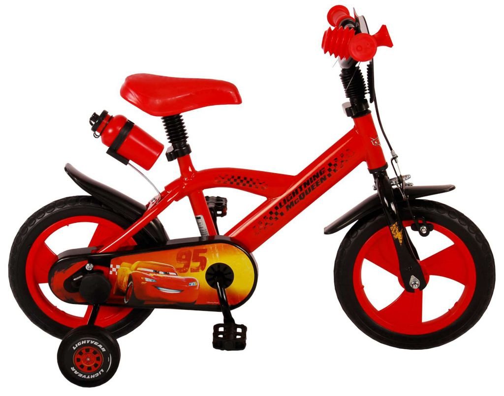 disney-cars-12-pulgadas-rojo.jpg Bicicleta infantil Disney Cars 12 pulgadas Rojo Piñón fijo 3