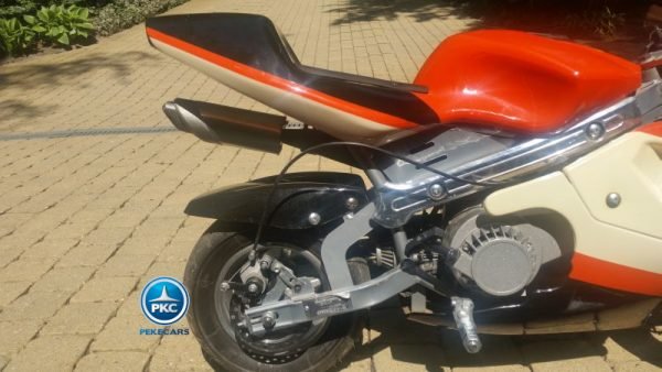 Moto Ducati Style 36V 800W Naranja y blanca 7