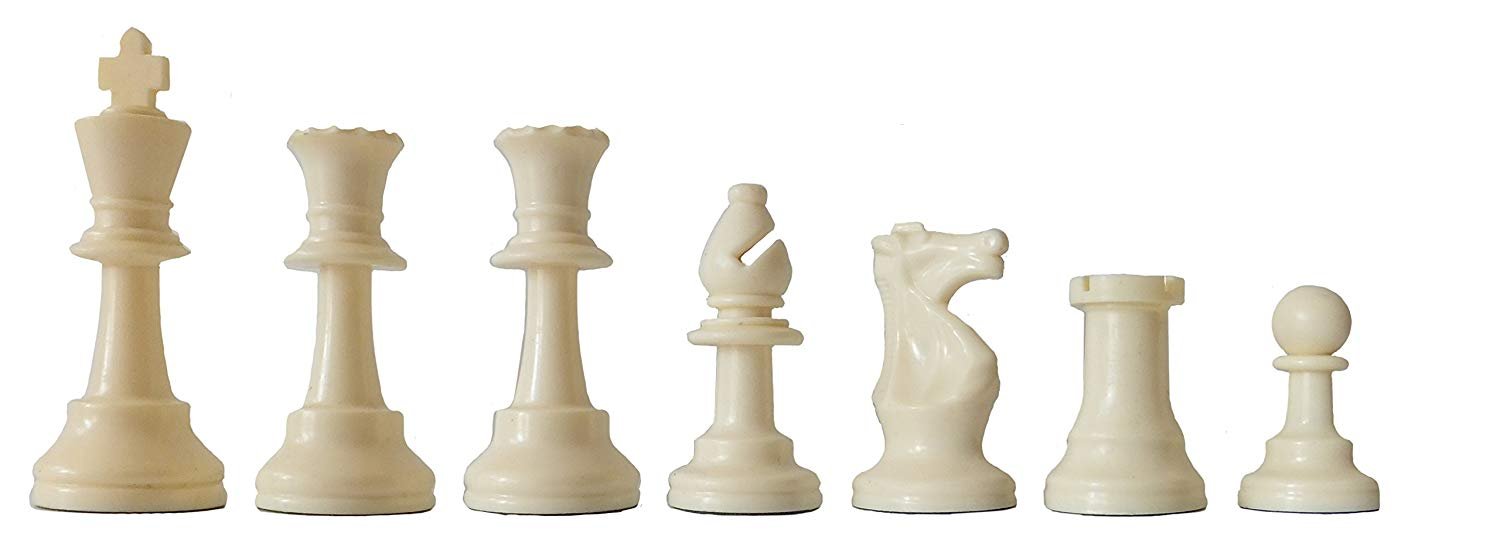 Piezas de ajedrez de plástico altura del rey 97 mm negro/blanco 1