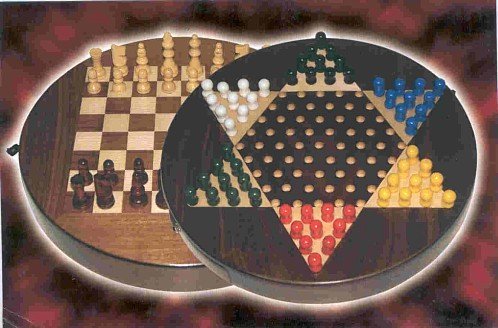 3 En 1: Ajedrez, Damas Y Estrella China 1