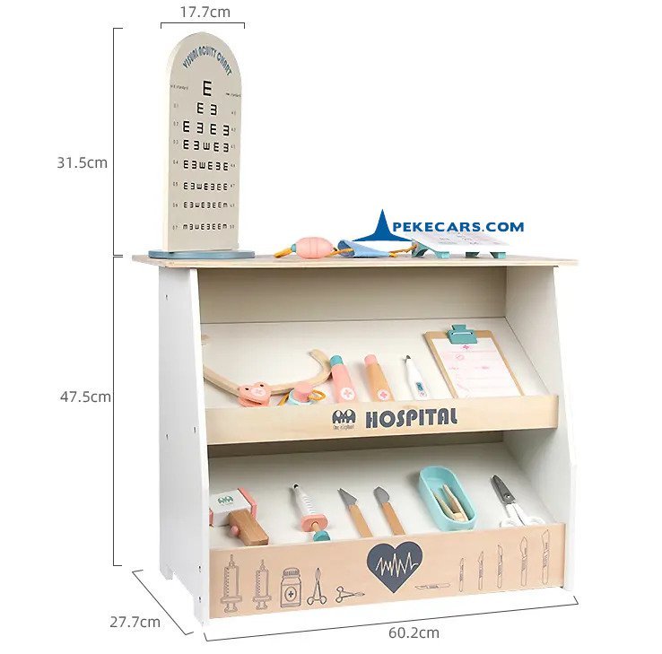 hospital-madera-infantil-03.jpg PEKECARS Hospital de Madera Infantil con Accesorios 5