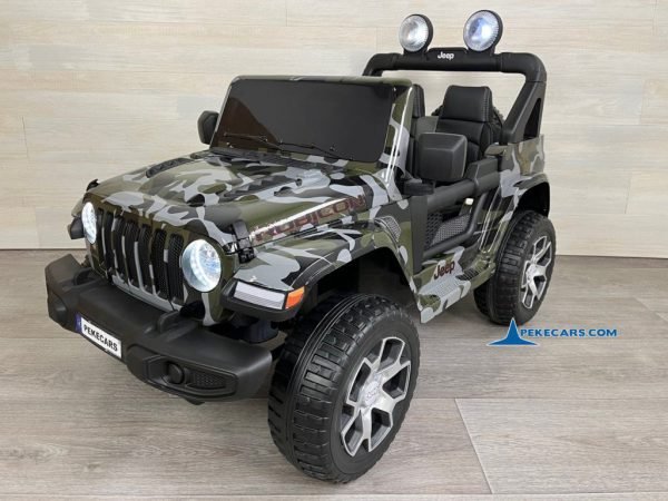 Jeep Wrangler Rubicon 12V Verde Camuflaje 5