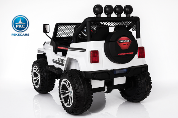 Monster Jeep 4x4 12V Blanco 4