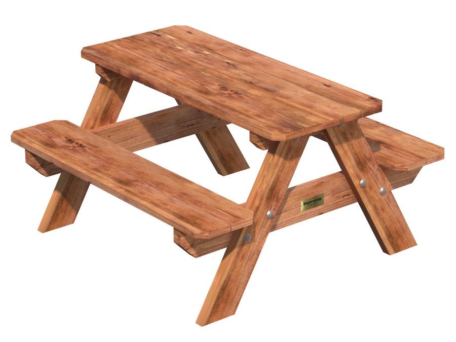 Mesa infantil de picnic para jardin Lisbet marron 1 Mesa infantil de picnic para jardin Lisbet marron 1