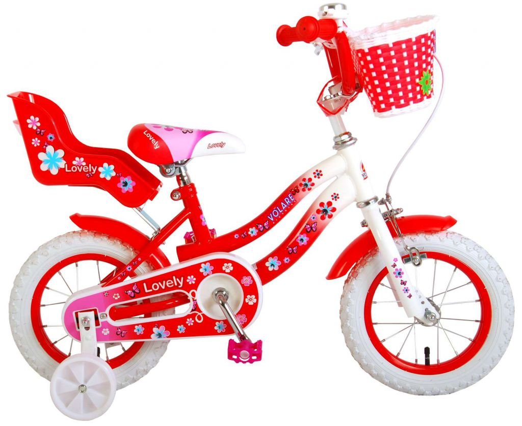 Bicicleta Infantil Lovely 12 Pulgadas Rojo y Blanco Volare 2 Bicicleta Infantil Lovely 12 Pulgadas Rojo y Blanco Volare 2