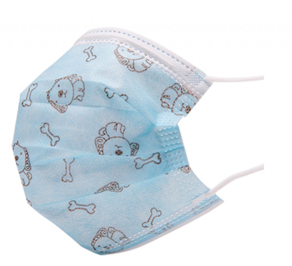 Pack 5 Mascarillas para Niños Azul con Perritos 2 Pack 5 Mascarillas para Niños Azul con Perritos 2