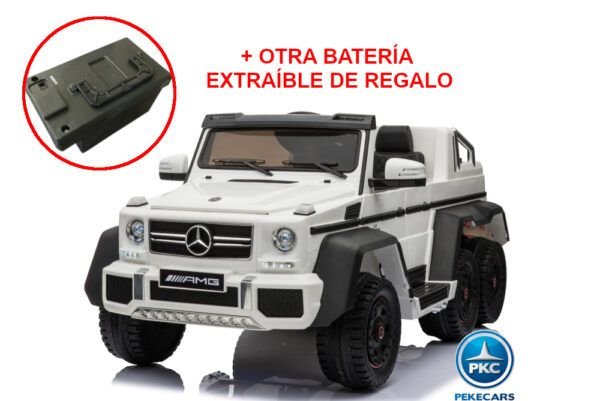 New Mercedes G63 12V 2.4G Blanco + Batería Extra de Regalo 3