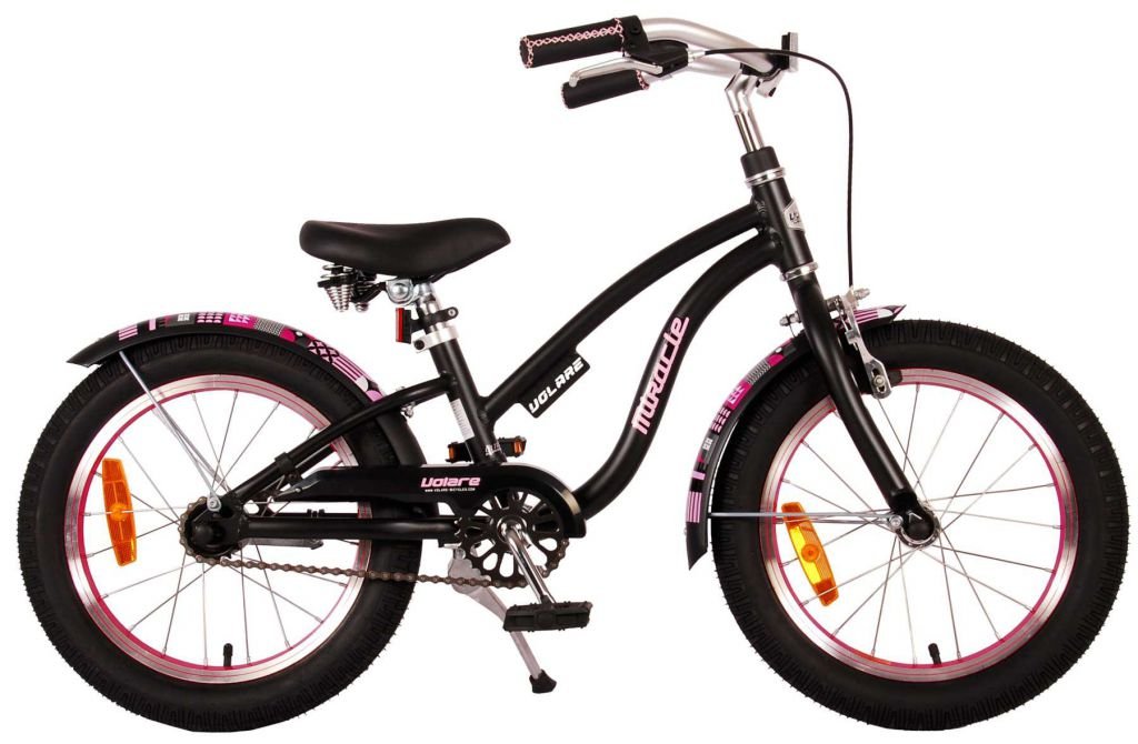 Bicicleta infantil Volare Miracle Cruiser 16 pulgadas Negra Rosa Prime Collection 2