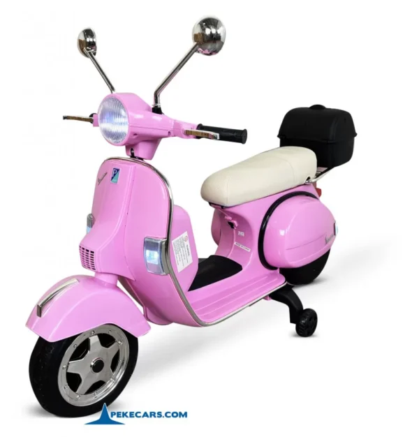 Vespa Clásica Piaggio PX-150 12V Rosa. Ruedas EVA 3