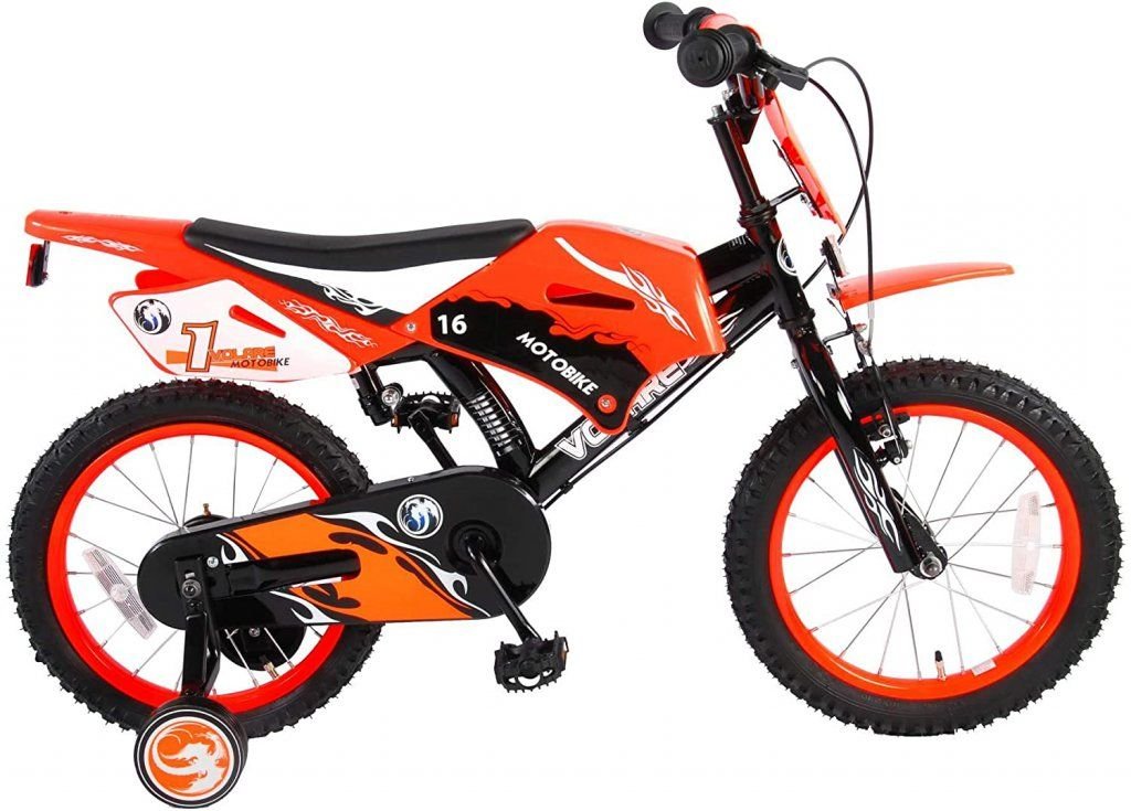 BICICLETA MOTORBIKE DE 16 PULGADAS NARANJA 2