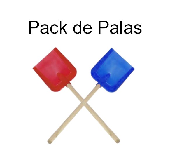 Pack de Palas de Madera Azul y Roja 2