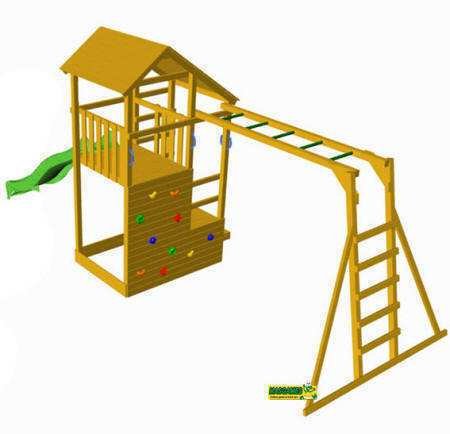 Parque Infantil Teide XL con Escalera de mono 1