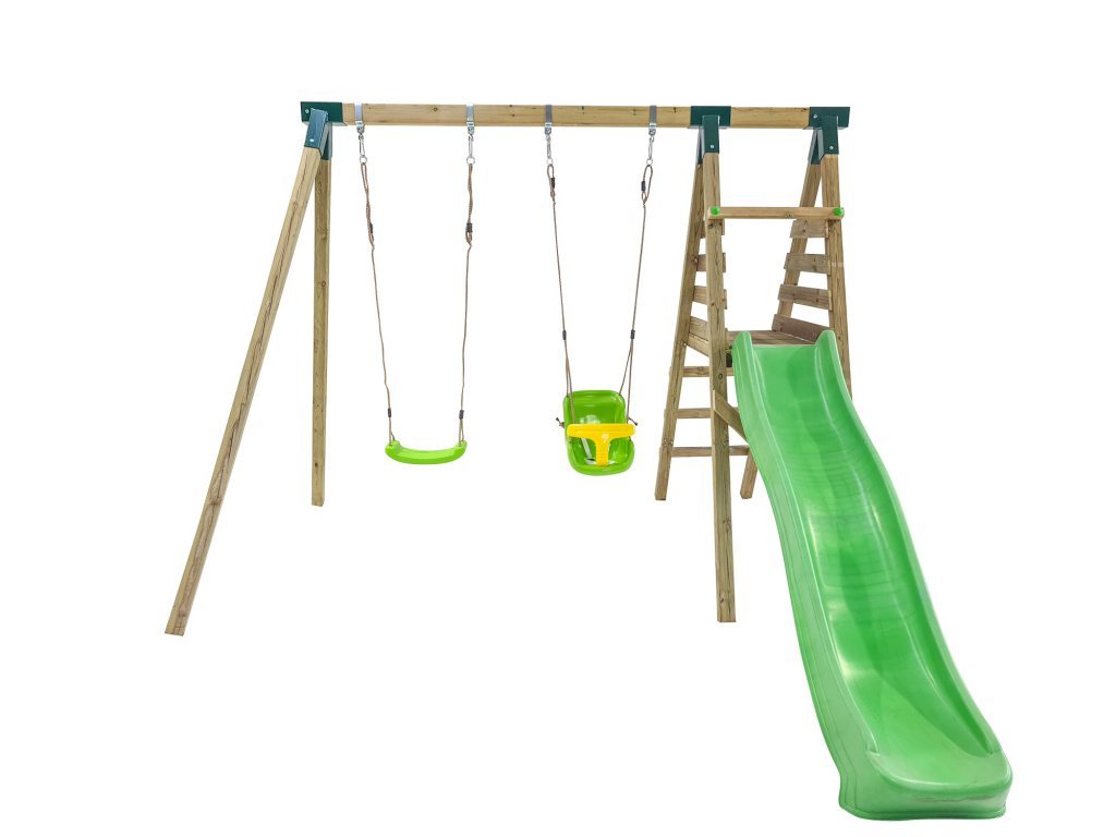 Parque Infantil Mauna Loa de madera cuadrada con asiento bebe 1