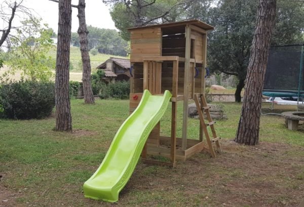 PARQUE INFANTIL TAGA CON PARED ESCALADA Y COLUMPIO DOBLE 4