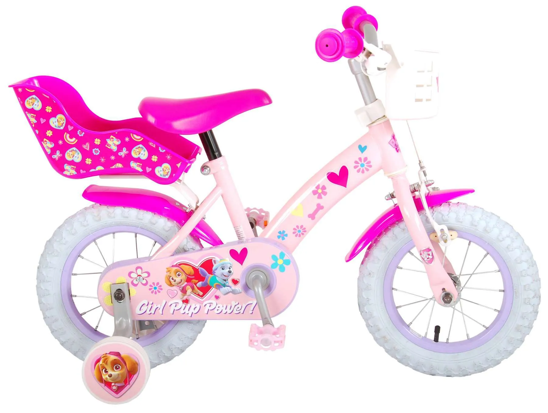 Bicicleta para niños Patrulla Canina 12 pulgadas Rosa 2
