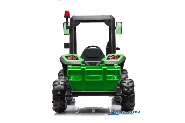 Tractor Electrico Peketrac 5200 con Remolque 2.4G 24V Verde 5