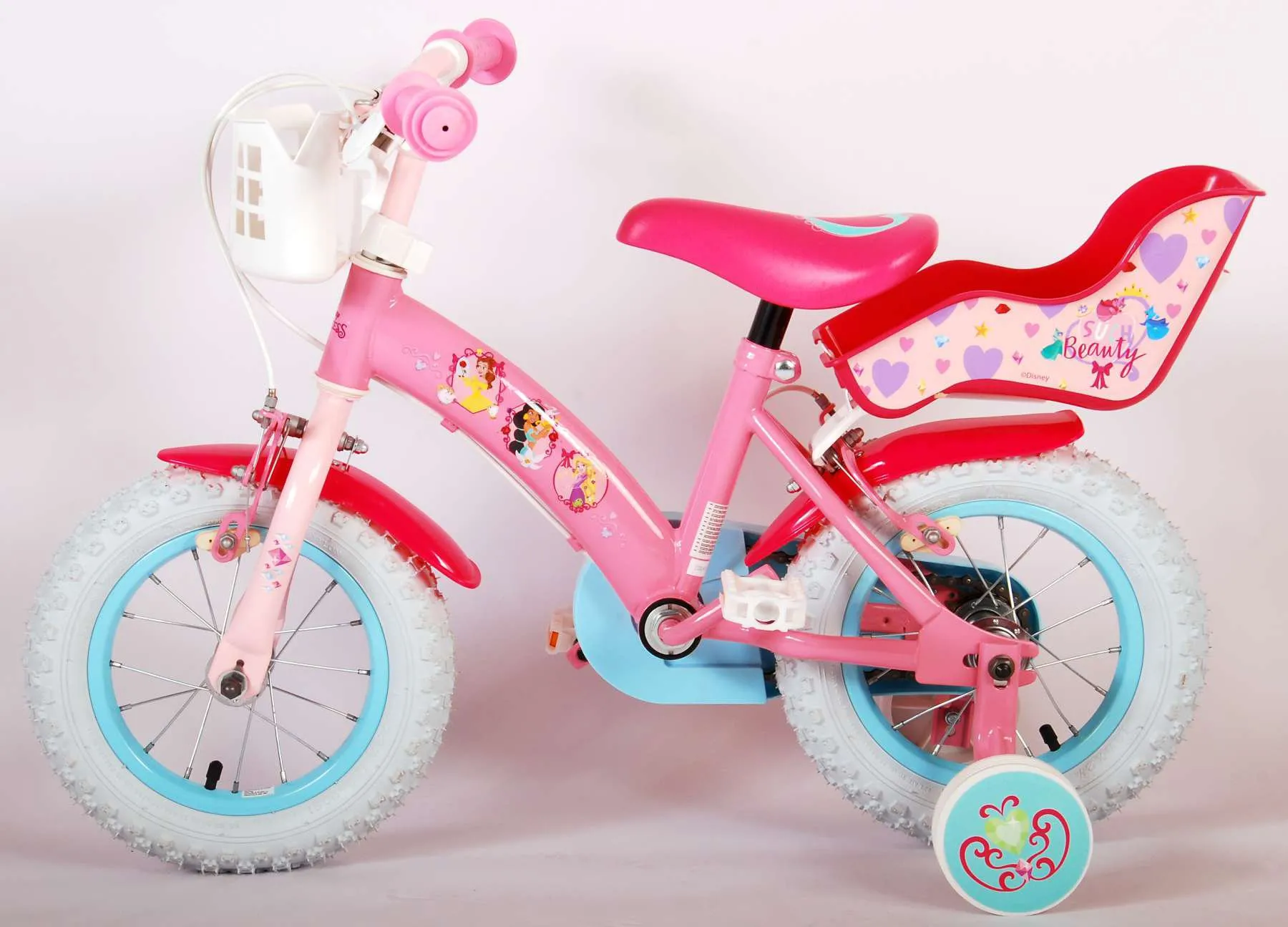 princesas-disney-12-pulgadas-rosa-012.webp Bicicleta infantil Princesas Disney 12 pulgadas Rosa Dos frenos 15