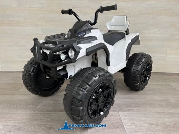 Quad Eléctrico 906D 12V 2.4G Blanco con ruedas de caucho 5