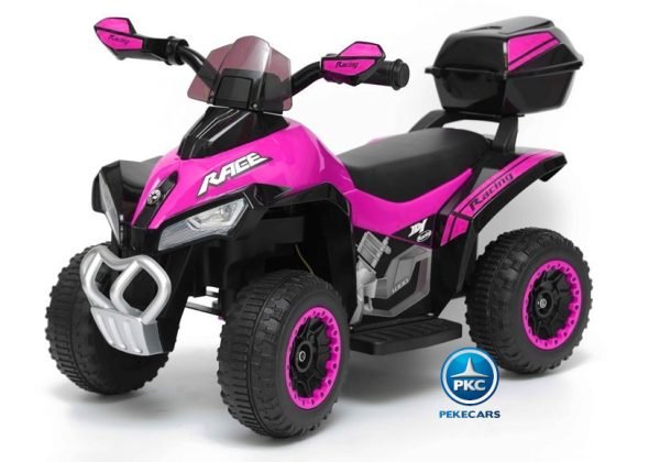 Quad Eléctrico Racing Rosa 6V 3