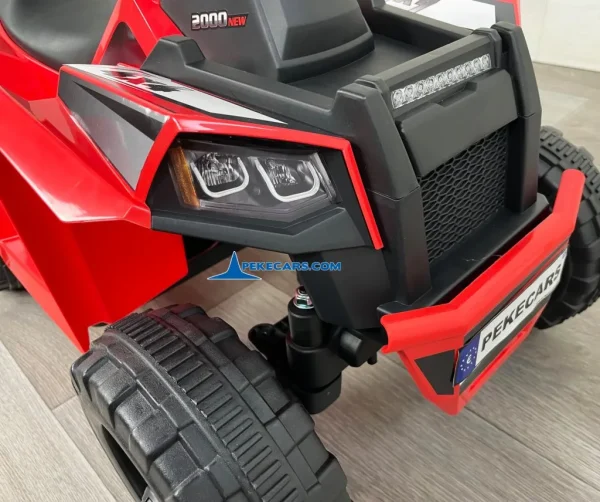 Quad Electrico Racing Speed 6V Rojo con Remolque 13