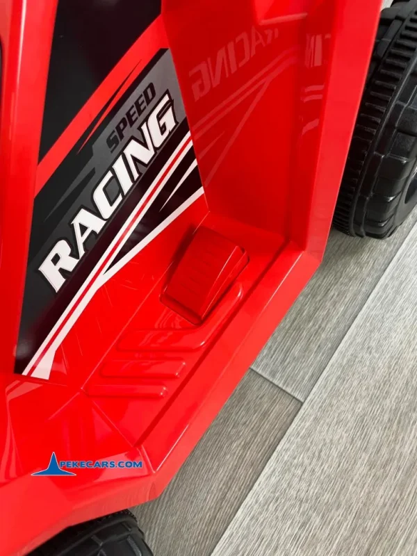 Quad Electrico Racing Speed 6V Rojo con Remolque 14