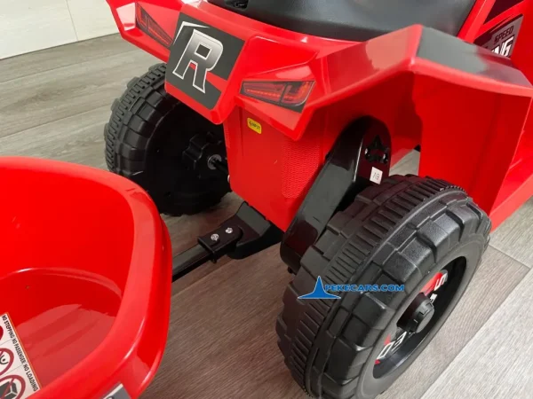 Quad Electrico Racing Speed 6V Rojo con Remolque 15
