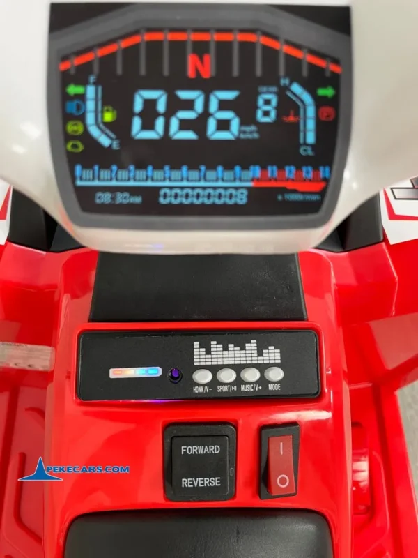 Quad Electrico Racing Speed 6V Rojo con Remolque 19