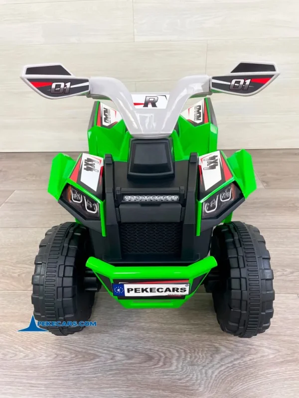 Quad Electrico Racing Speed 6V Verde con Remolque 5