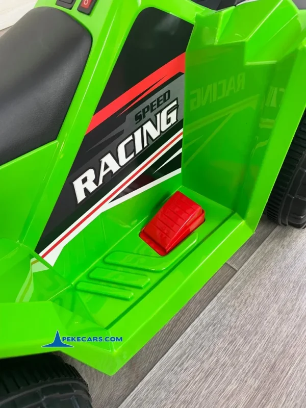 Quad Electrico Racing Speed 6V Verde con Remolque 13
