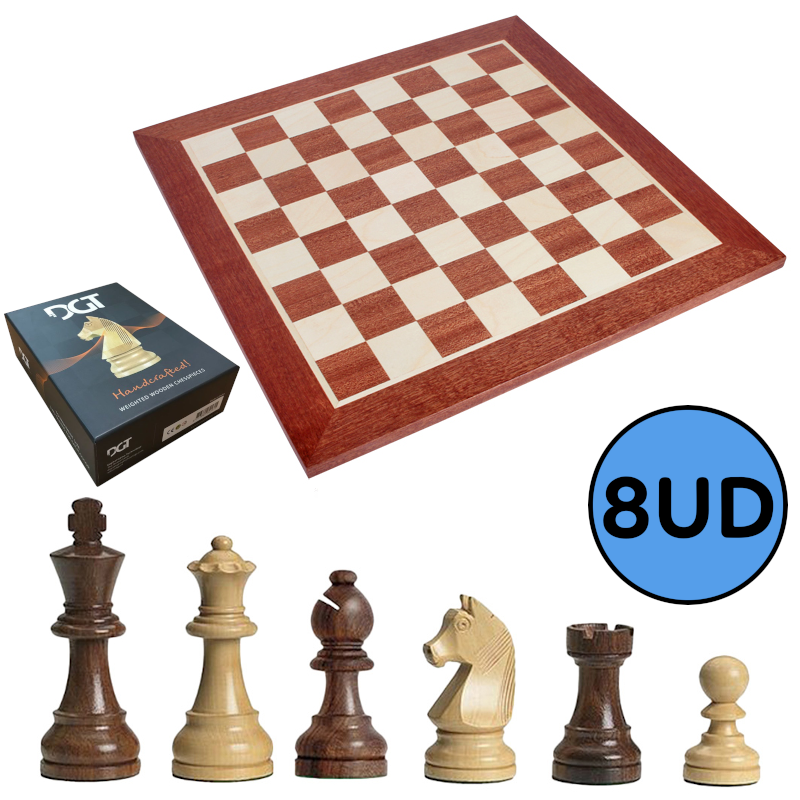 Pack 8 Tableros madera sicomoro/caoba + Piezas DGT Timeless 95MM 1 Pack 8 Tableros madera sicomoro/caoba + Piezas DGT Timeless 95MM 1