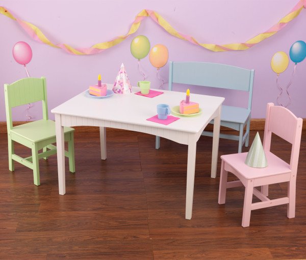 Juego de mesa y sillas Nantucket color Pastel Kidkraft 1