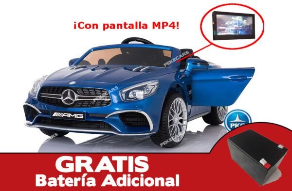 Mercedes SL65 12V 2.4G MP4 Azul Metalizado + Batería extra 3