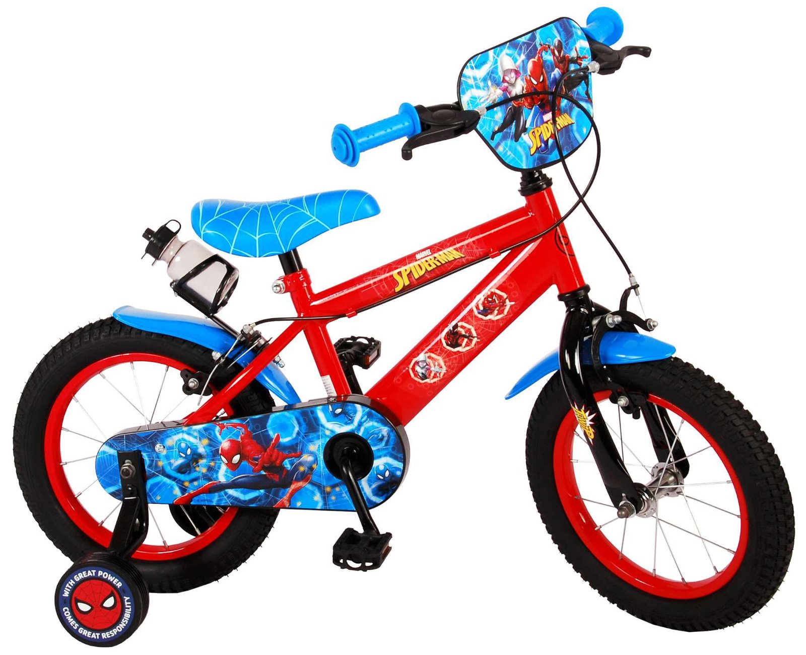 spider-man-14-pulgadas-rojo-02.jpg Bicicleta infantil Spider-Man 14 pulgadas Rojo Dos frenos 5