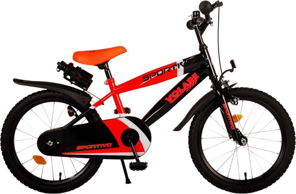 Bicicleta Infantil Deportiva 18 Pulgadas Naranja Neón Volare 1